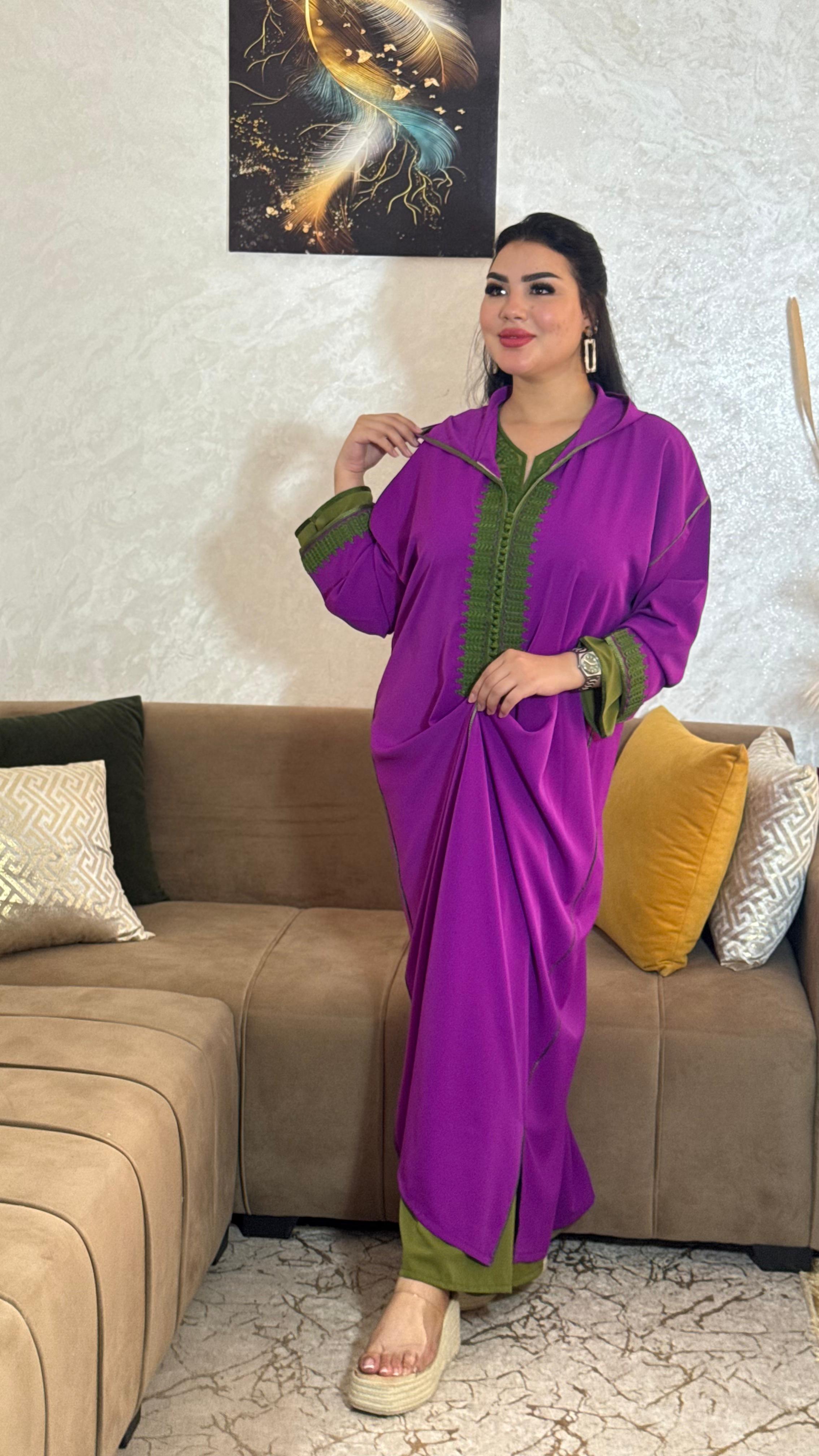 Élégante Jlaba avec Caftan Assorti