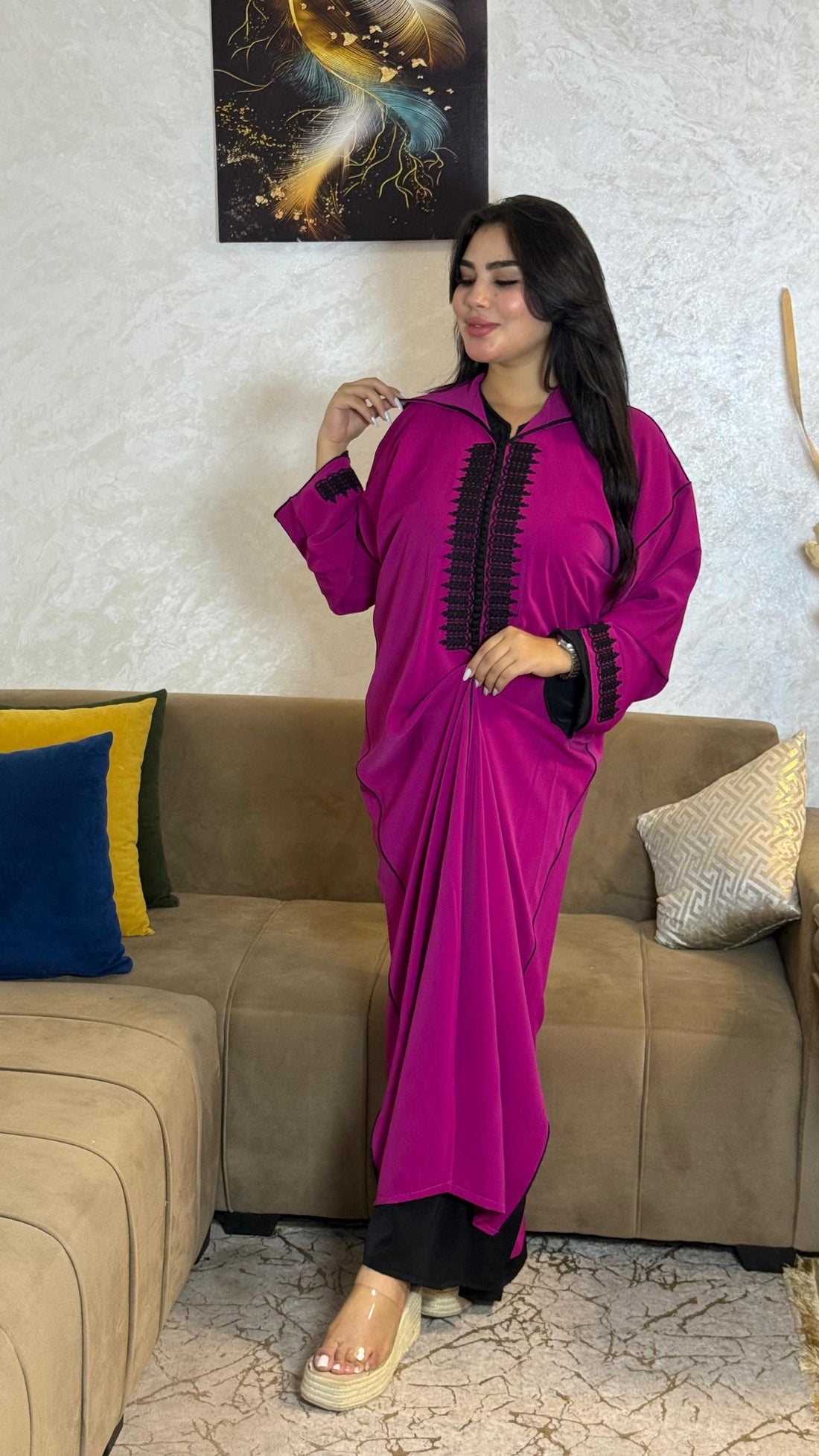 Élégante Jlaba avec Caftan Assorti