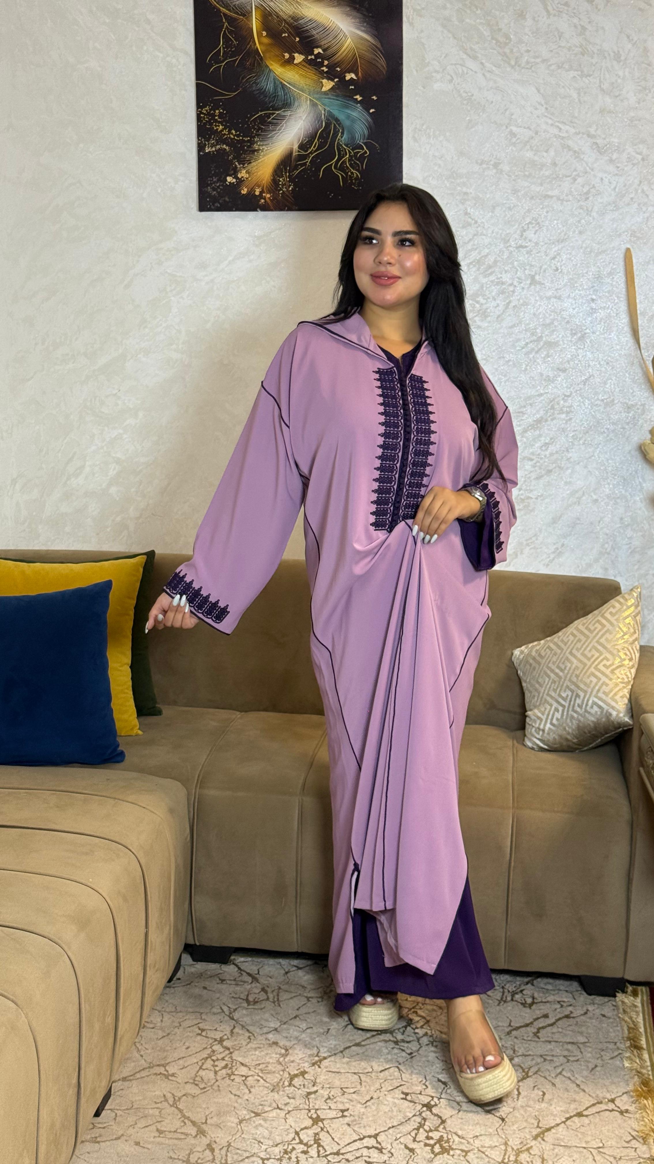 Élégante Jlaba avec Caftan Assorti