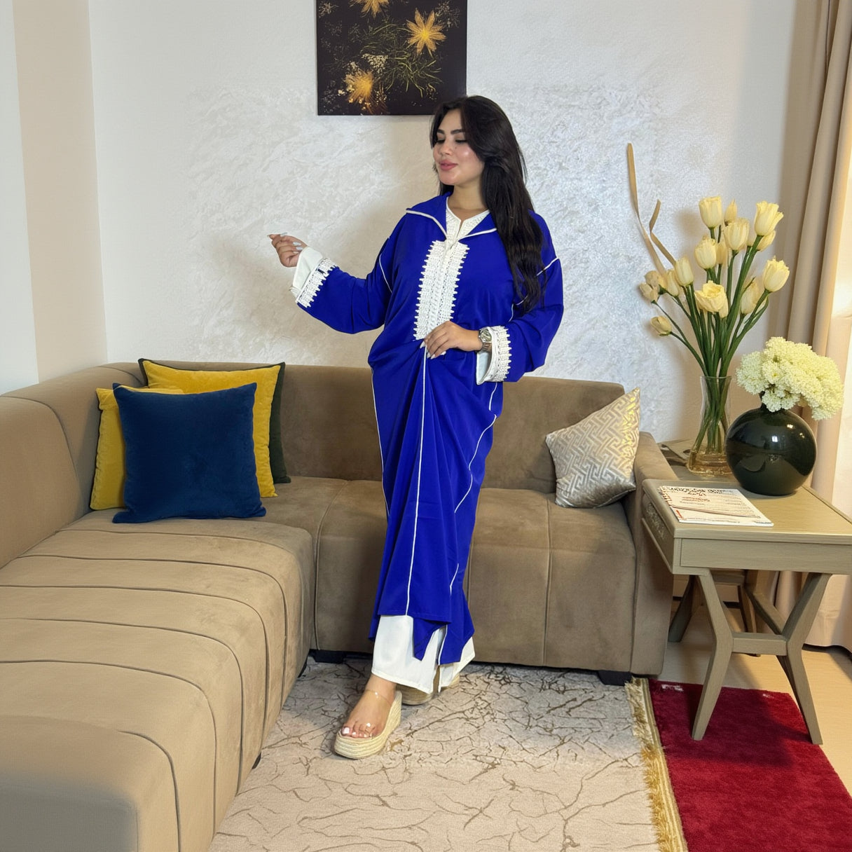 Élégante Jlaba avec Caftan Assorti