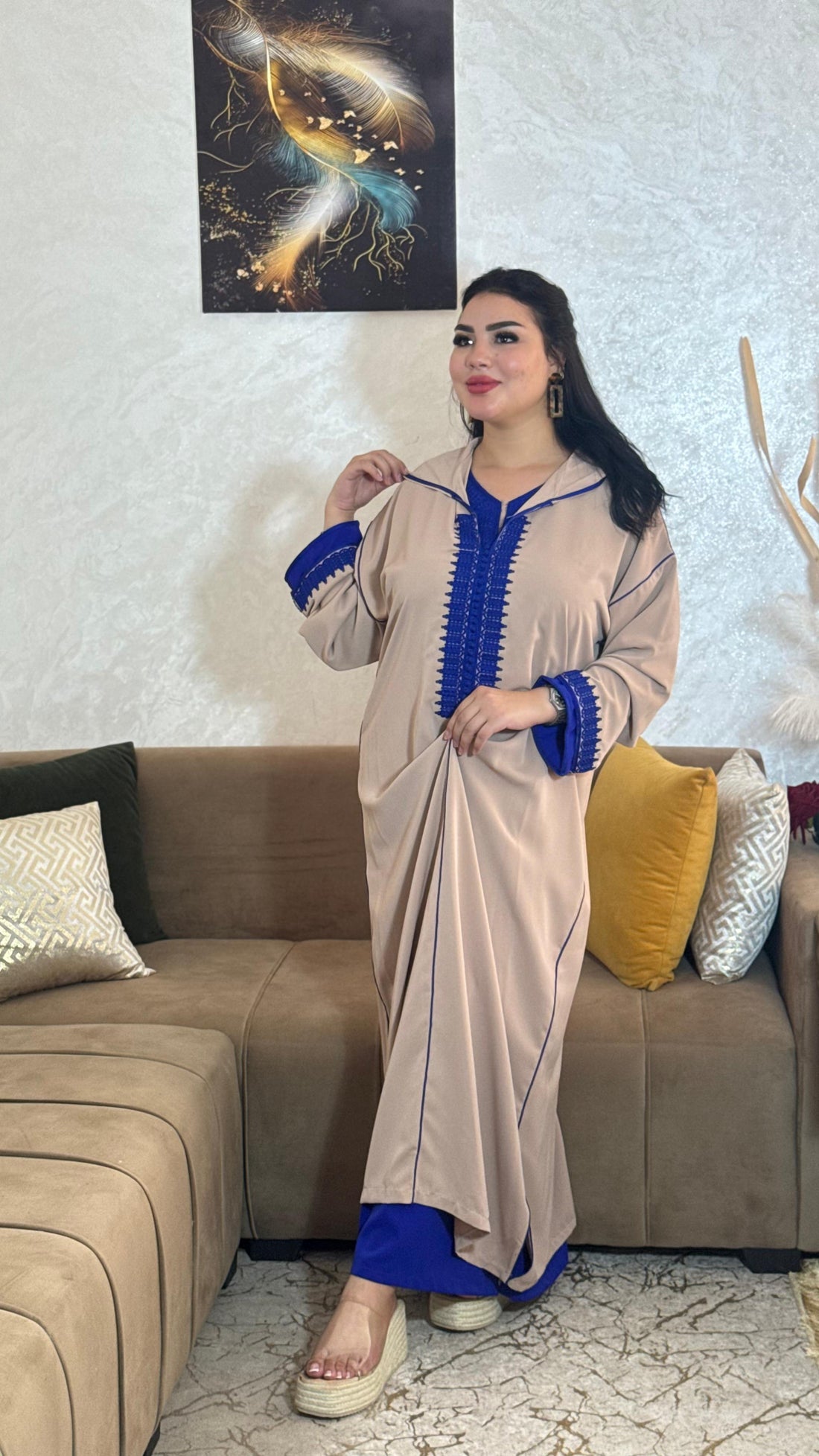 Élégante Jlaba avec Caftan Assorti