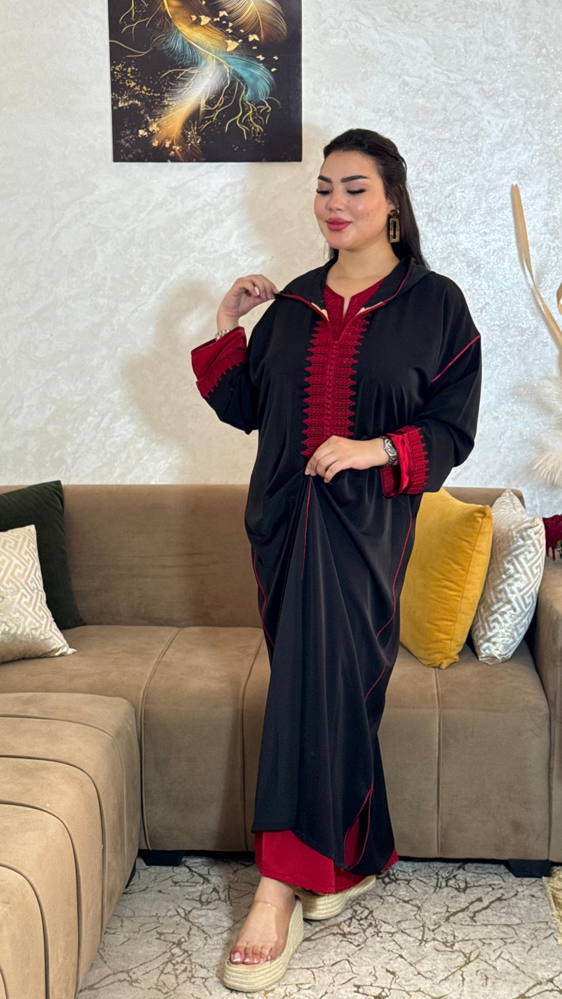 Élégante Jlaba avec Caftan Assorti